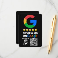 Google Review für moderne schwarze benutzerdefinie