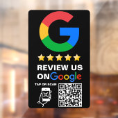 Google Review für moderne schwarze benutzerdefinie Fensteraufkleber (Blatt 2)