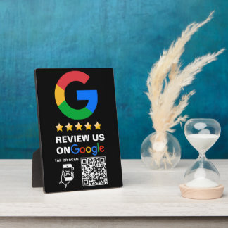 Google Review für moderne schwarze benutzerdefinie Fotoplatte