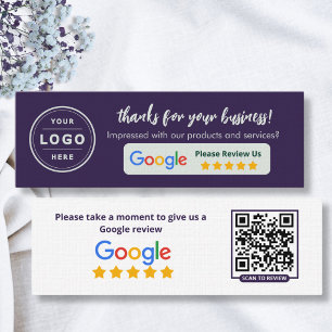Google Review Geschäftskarten Deep Plum Telefonnummerkarte