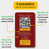 Google Review Geschäftskarten mit Logo und QR-Code Visitenkarte