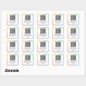 Google Review Link QR Code Quadratischer Aufkleber (Blatt)