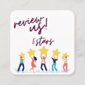 Google Review Link zum QB-Code für mein Unternehme Quadratische Visitenkarte (Vorderseite)