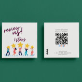 Google Review Link zum QB-Code für mein Unternehme Quadratische Visitenkarte