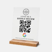 Google Review Logo Acryl-Tischdisplay Acrylschild (Winkel)