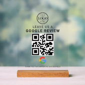 Google Review Logo Acrylic Tabletop Display Acrylschild (Neutral)
