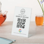 Google Review Logo Tischdisplay Sockelschild (In SItu)