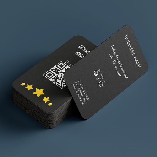 Google Review Mein Geschäftshandgeschriebener QR-C Visitenkarte