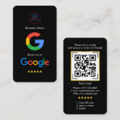 Google Review mit QR Code Link Business Card Visitenkarte (Vorne/Hinten)