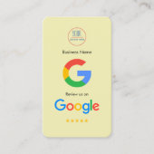 Google Review mit QR Code Link Business Card Visitenkarte (Vorderseite)