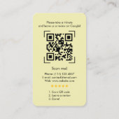 Google Review mit QR Code Link Business Card Visitenkarte (Rückseite)