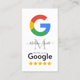 Google Review mit QR Code Link Business Card Visitenkarte