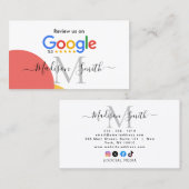 Google Review mit QR Code Link Business Card Visitenkarte (Vorne/Hinten)