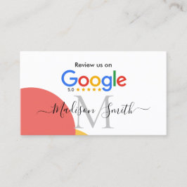 Google Review mit QR Code Link Business Card Visitenkarte