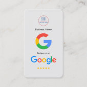 Google Review mit QR Code Link Business Card Visitenkarte (Vorderseite)