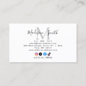 Google Review mit QR Code Link Business Card Visitenkarte (Rückseite)