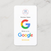 Google Review mit QR Code Link Business Card Visitenkarte (Vorderseite)