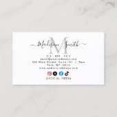 Google Review mit QR Code Link Business Card Visitenkarte (Rückseite)