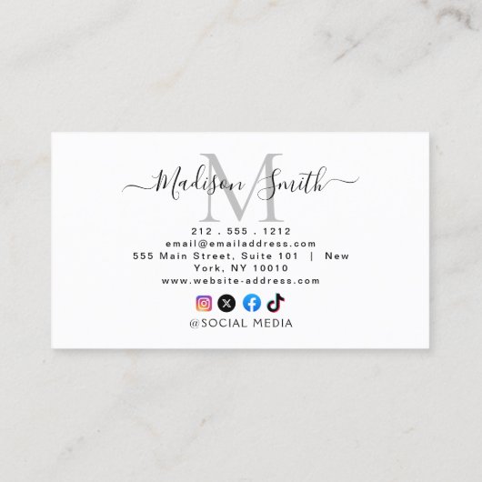 Google Review mit QR Code Link Business Card Visitenkarte (Rückseite)