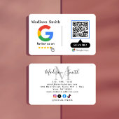 Google Review mit QR Code Link Business Card Visitenkarte