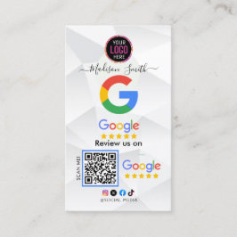 Google Review mit QR Code Link Business Card Visitenkarte