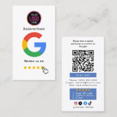 Google Review mit QR Code Link Business Card Visitenkarte (Vorne/Hinten)