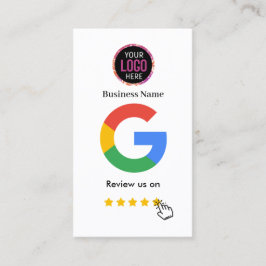 Google Review mit QR Code Link cg Business Card Visitenkarte