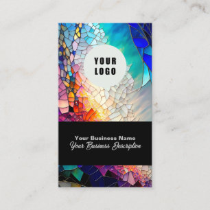 Google Review mit QR Code Link festgehaltenes Glas Visitenkarte