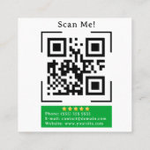 Google Review mit QR-Code Link Quadratische Visitenkarte (Rückseite)