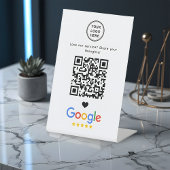 Google Review mit QR-Code Modernes Minimalistisch Sockelschild