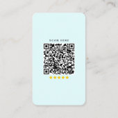 Google Review mit QR Code Soft Blue Visitenkarte (Rückseite)