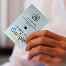 Google Review mit QR Code Soft Blue