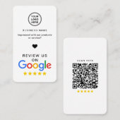 Google Review mit QR Code Stilvoll modern Visitenkarte (Vorne/Hinten)