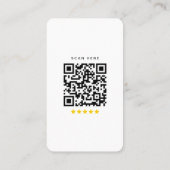 Google Review mit QR Code Stilvoll modern Visitenkarte (Rückseite)