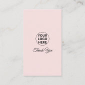 Google Review My Business 5 Star QL Code Rosa Visitenkarte (Rückseite)