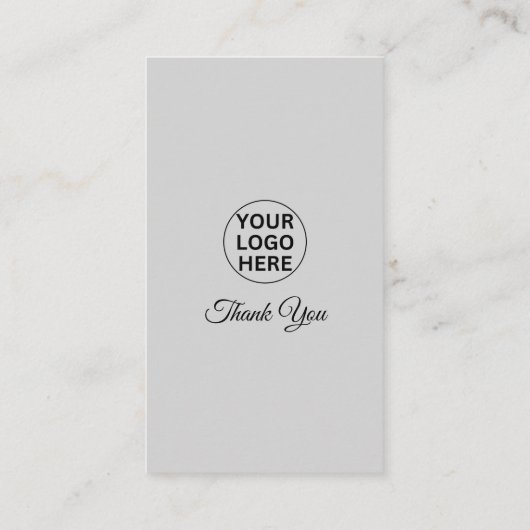 Google Review My Business 5 Star Qr Code Grau Visitenkarte (Rückseite)