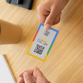 Google Review My Business 5 Star Qr Code Grau Visitenkarte