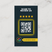 Google Review My Business Script Vielen Dank Qr Co Visitenkarte (Vorderseite)