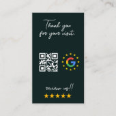 Google Review My Business Social Media QR-Code Visitenkarte (Vorderseite)