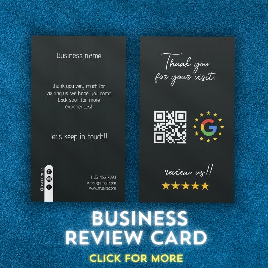 Google Review My Business Social Media QR-Code Visitenkarte