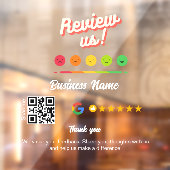 Google Review My Business Vielen Dank Qr Code Fensteraufkleber (Blatt 2)