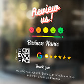 Google Review My Business Vielen Dank Qr Code Fensteraufkleber