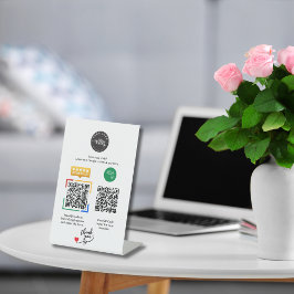 Google Review & Pay QR Code Geschäftsstelle Sockelschild