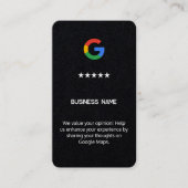 Google Review Premium Cards Visitenkarte (Vorderseite)