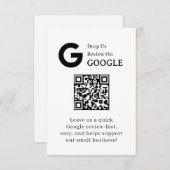 Google Review QR | Business Feedback Link Begleitkarte (Vorne/Hinten)