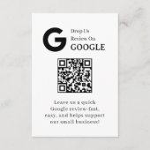 Google Review QR | Business Feedback Link Begleitkarte (Vorderseite)