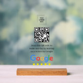 Google Review QR Code Acryl Display Stil Acrylschild (Neutral)