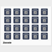 Google Review QR Code | Benutzerdefiniert Bewerten Quadratischer Aufkleber (Blatt)