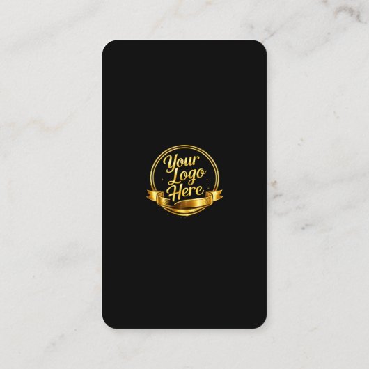 Google Review QR Code Black Gold Visitenkarte (Rückseite)