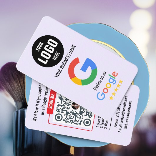 Google Review QR Code Business Card Template Visitenkarte